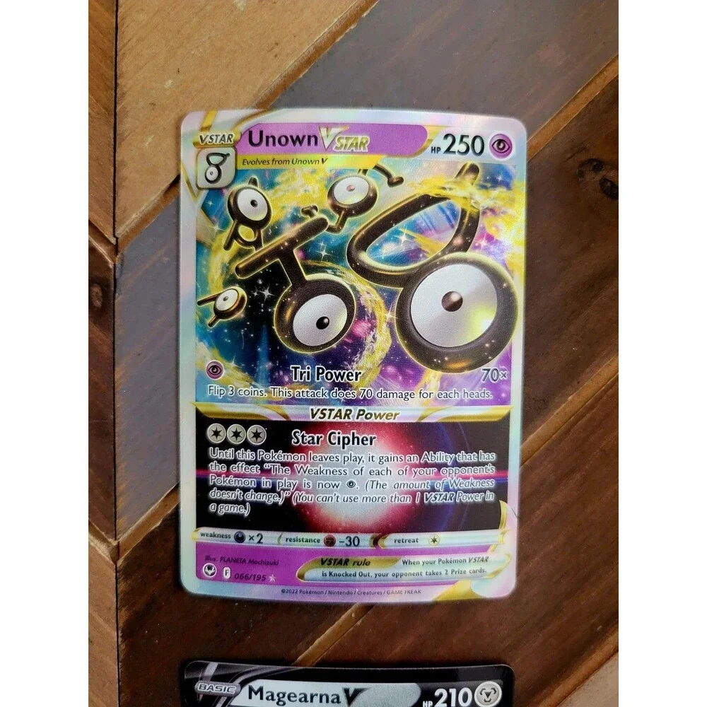 Lot of 4 Pokemon Cards: Unown VSTAR / Mawile V / Omastar V / Magearna V TCG 2022